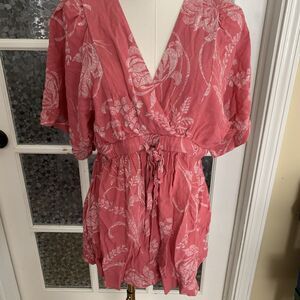Motherhood Maternity Top Sz S Pretty Pink Floral Rayon